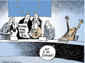 Engeland mag vertrekken uit de EU, maar Griekenland blijft lekker